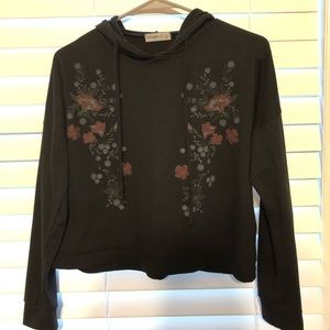 Ginger G black cropped hoodie